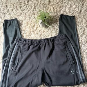 Adidas Kids Charcoal Joggers with Zip Pockets